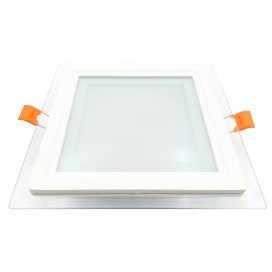 Ecola LED downlight встраив. Квадратный даунлайт со стеклом и подсветкой с драйвером 12W 220V 6500K 