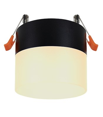 Ecola GX53 SP5373 светильник встраив. Спот без обода Черный матовый 83х87 (к+)  [SR533BECB]