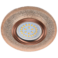 Ecola MR16 LD7069 GU5.3 Свет встр. искр. с подсветкой "Модерн"Светло-золотистый/Черненая медь 25x95