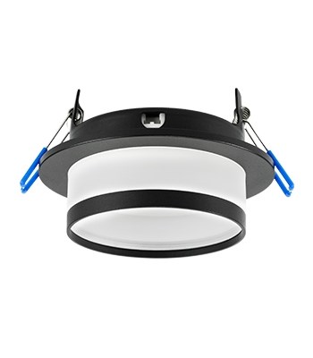 Ecola GX53 H4 SP5372 светильник встраив. Спот с полосой Черный матовый 110х65 (к+)  [SR532BECB]