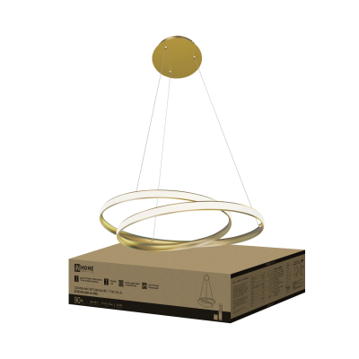 Светильник светодиодный ESTETIKA DALI-HL-90GL 90Вт 230В 3000-6500K 500х500x120мм 1.2м трос ДУ золото