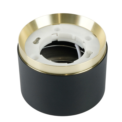 Светильник потолочный 12W,  230V, GX53,  черный + золото HL459