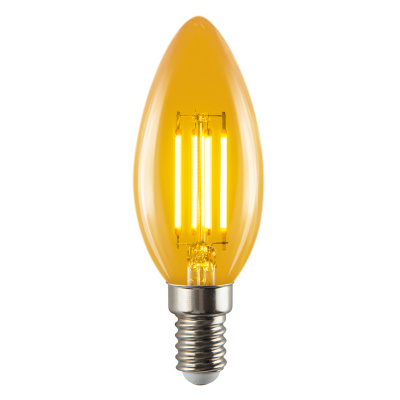 LED-C35-5W/GOLDEN/E14 GLV21GO Uniel Лампа светодиодная Vintage.Форма"свеча", золотистая колба,