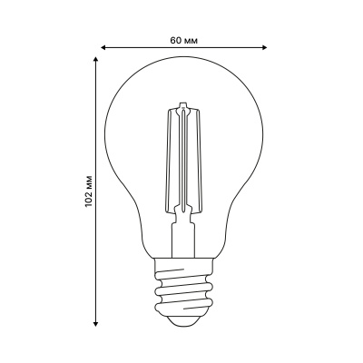 LED-A60-6W/GOLDEN/E27 GLV21GO Лампа светодиодная Vintage. Форма «A», золотистая колба. Картон. ТМ Un
