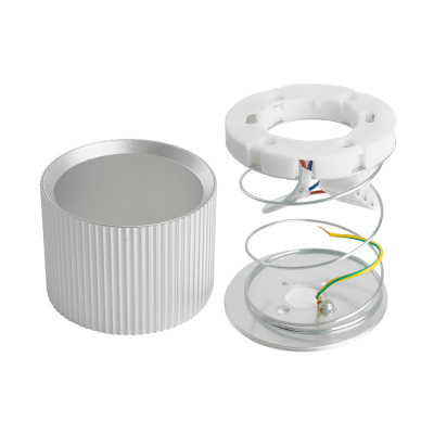 Светильник потолочный 12W, 230V, GX53, серебро, HL458